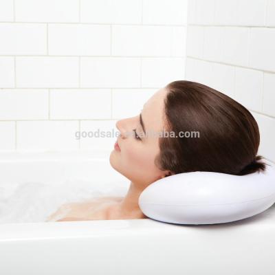 China Sustainable Luxury Wholesale Soft PU Spa Bath Pillow With Heavy Duty Suction Cups for sale