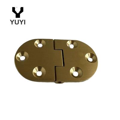 China Modern Wholesale Gold Round Edge Good Quality Brass Hinge for sale