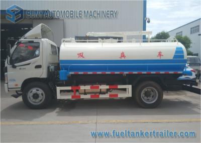 China Foton Aumark Stainless Steel Sanitation Water Tanker Truck Vacuum Pump Truck 8000L for sale