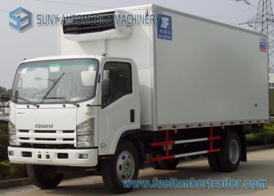 China ISUZU 4 X 2 Refrigerator Van Truck  8000KG White 6 Wheelers Refrigerator Van Truck for sale