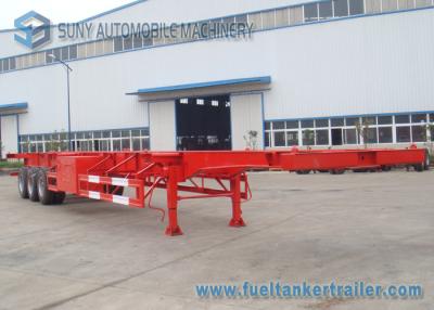 China Flatbed Three Axles Container Skeletal Trailer 53ft Container Mechanical Suspension for sale