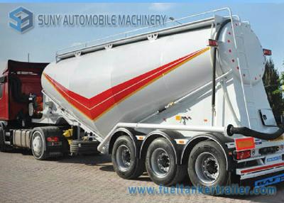 China 50000 L Lifting Axle Bulk Cement Semi Tanker Trailers Single Wheel for sale