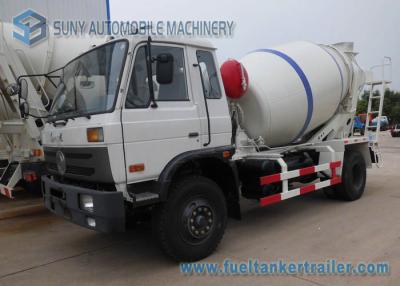 China 5000 Liters Dongfeng 153 Transit Mixer Truck With White And Blue Stripe Drum for sale