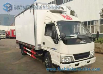 China Load 3 T - 5 T JMC 4x2 frozen food delivery truck ISUZU Engine Load 80 Kw / 108 Hp for sale