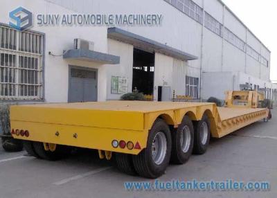 China 18 m Tri axle Separable Low Flatbed Semi Trailer Load Capacity 50 T 60 T for sale