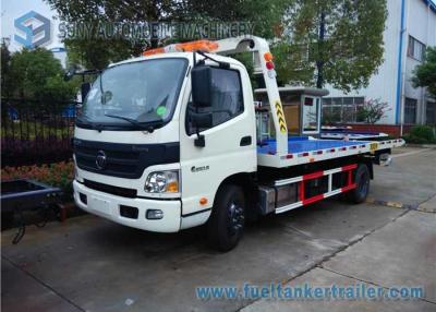 China Weißer einzelner LKW-blauer Plattform-Autotransporter LHD Fahrerhaus Foton Auman 5T zu verkaufen