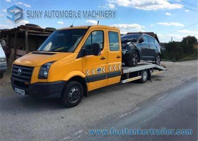 China Volkswagen Yellow 3 Ton Platform Tow Truck Wrecker Euro 6 Double Cab for sale