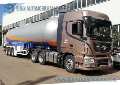 China 12 Wheels 56KL LPG Semi Trailer , 3 Axles LPG Transport Truck 1.61MPa Pressure for sale