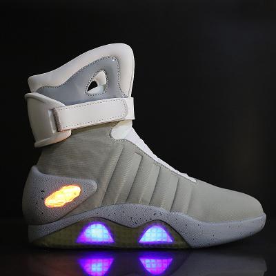 China CUSHIONING 2022 Original Three Modes High Quality Usb Charging High Top Led Basketball Sneakers Back To Future Shoes for sale