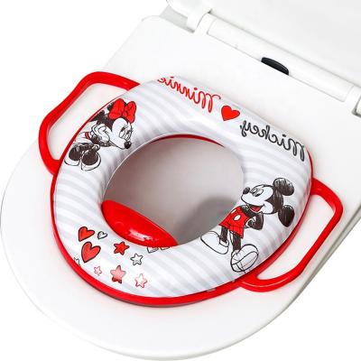 China Eco-freindly Kids Potty Design Colorful Custom Printing Design Kids Baby Toddler Toilet Training Soft Hand Trainer Seat Cover With Pad for sale