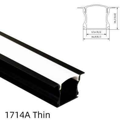 China Decorations Surface Mounted Concealed U Shaped Black Color Led Aluminum Profile Channel for sale