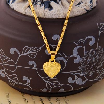 China TRENDY Dubai 24K Gold Elegant Style Lovers Jewelry Necklace For Women Jewelry for sale