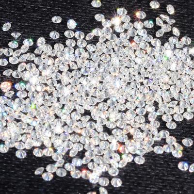 China Synthetic Moissanite Round Shape Small D-Color VSS Clarity Diamond Moissanite Diamond For Mosaic Loose Stone Wholesale for sale