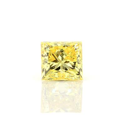 China Synthetic Moissanite Square-Shape Yellow Diamond Cultivated 1.07 Carat VS Clarity Loose Stone Diamond Stone for sale