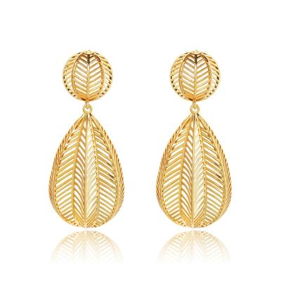 China TRENDY Large 18k Gold Plated Stud Earrings Designer Statement Designer Drop Bohemian Earrings For Women for sale