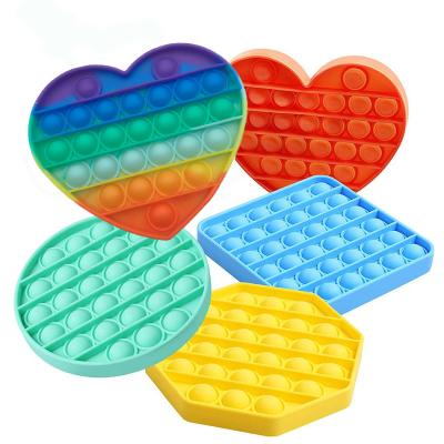 China Office\Garden\Home\School Newest Fashion Relaxation Cute Adults Toy Geometry Fidget Toys Flat Silicone Children's Toys for sale