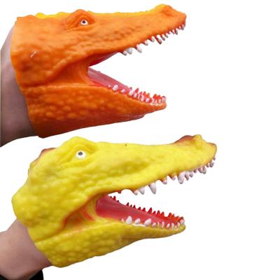 China High Quality Manufacturer Spot Shark Soft Silicone Kids Role Playing Toys Crocodile Animal Hand Puppet for sale