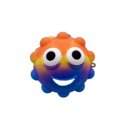 China Office\Garden\Home\School Wholesale Price Starry Sky Camouflage Game 3d Noise Puzzle Silicone Squishy Squeeze Person Toys Stress Balls With Big Smile for sale