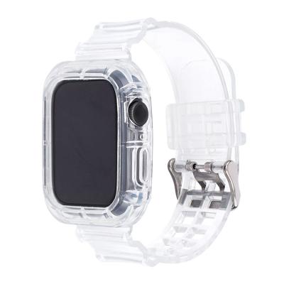 China Wholesale Water Resistant Factory Low Price Clear Watch Band For Apple Watch ser 40mm 44mm For iWatch 38mm 40mm for sale