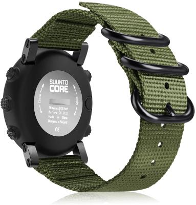 China Water Resistant Nylon Watch Band for Suunto Core, Premium Woven Replacement Sport Nylon Strap with Metal Buckle for Suunto Core Smart Watch for sale