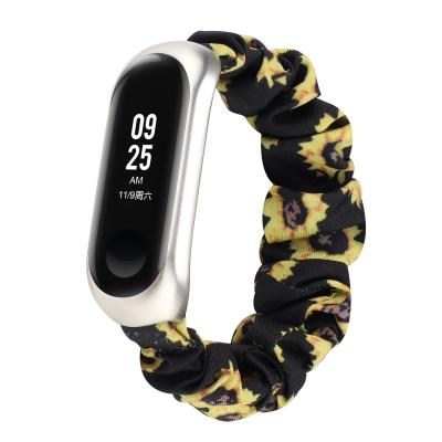 China Adjustable Strap For Smart Watch MI Band Strap Wristband Replacement For MiBand 5 4 3 Wristband Color Hair Ring Strap for sale