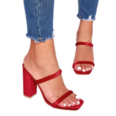 China Fashion Trend New Design Big Size Heel Shoes Fit Women Slippers Daily Life Main Casual Sandals For Women for sale