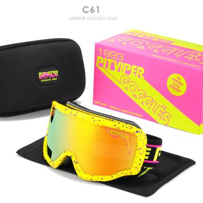 China Genuine Film Ski Glasses OEM Gogle SKI Double-Layer Windproof Adult Anti-ultraviolet Plating Anti-fog Ski Glasses for sale