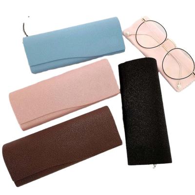 China Designer Frosted Leather Glasses Box Gypsophila OEM Occhiali Myopia Spectacle Case For Storage for sale