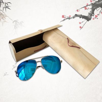 China Custom Portable Rectangular Glass Case OEM Cork Wood Glasses Sunglasses Case for sale