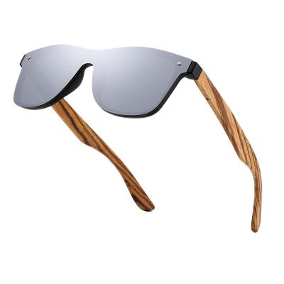 China New Style Fashion Sun Glasses OEM Glasses Wooden Bamboo Wooden Glass Rimless Sunglasses Shape Sun Glasses for sale