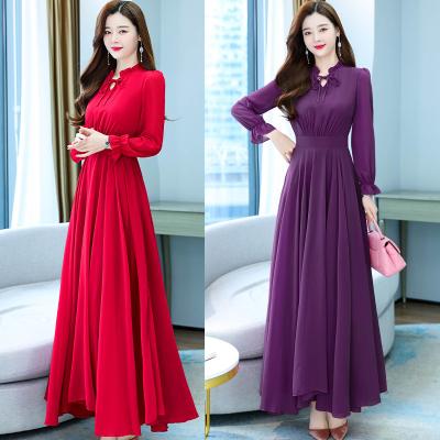 China Anti-static hot dresses spring and color thin skirt pure color swing dress thin skirt pure summer new size summer temperament fairy dress for sale