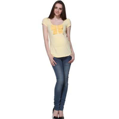 China High Quality Antibacterial Wholesale Scoop Neck And Sliver Decoration Pregnant Tops for sale