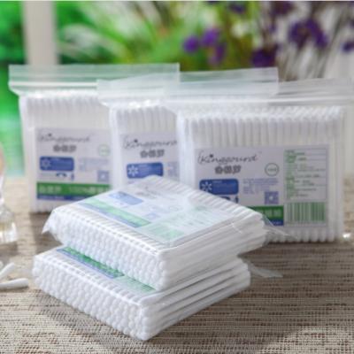 China No.BT0039 100pcs Personal Care Baby Ear Plastic Stick Cotton Cleaning Cosmetic Buds In PP Bag for sale