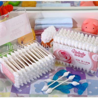 China 55pcs Personal Care Ear Cleaning Large Stick Paper Cotton Swab For Babies In PP Box for sale