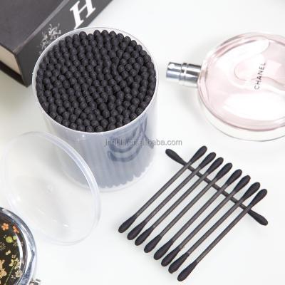 China Cotton + Paper 100 Pcs Black Japan Standard Paper Stick Ear Cotton Buds Cotton Swabs In PP Box Item No. 8004 for sale