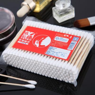 China Cotton + Bamboo 160 Pcs In PP Bag Bamboo Cotton Stick 100% Cotton Swabs for sale