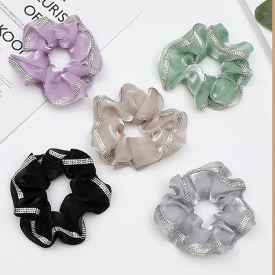 China European and American Style Fashion Women Girls Glitter Diamond Hair Scrunchies Hair Accessory for sale