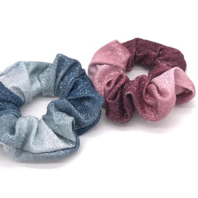 China Wholesale Polyester New Design Women Girls Gradient Color Sequine Glitter Hair Scrunchies Hair Accessory for sale