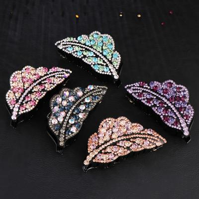 China Large Big Size Women Fashion Acrylic Hair Claw Forming Full Stones Crystal Rhinestone Acrylic Hair Claw Clip for sale