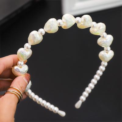 China Free Shipping New Arrival Big Hearts Chime Hair Band Pearl Hair Band Pear Circle Pearl Hair Accessory for sale