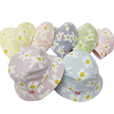 China Wholesale Floral Character Star Print Pattern Kids Children Fishing Bucket Hat for sale