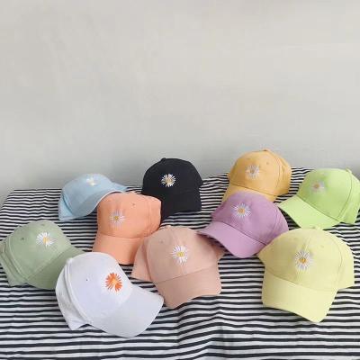 China JOINT Free Shipping Kids Daisy Embroidery Baseball Cap Women Girls for sale