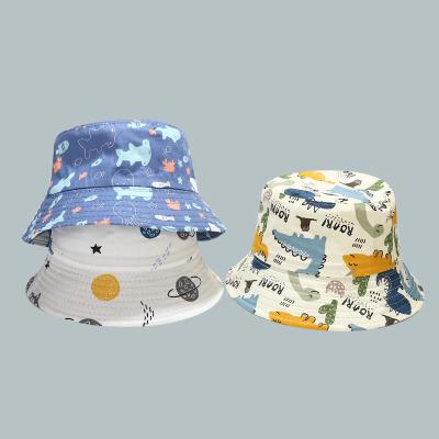 China New Cartoon Image Baby Korean Cute Children's Sunscreen Hat Children's Outdoor Bucket Hat for sale