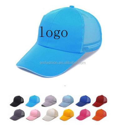 China JOINT Cheap Customized Design Advertising Promotions White Baseballker Unisex Plain Trucker Mesh Cap for sale