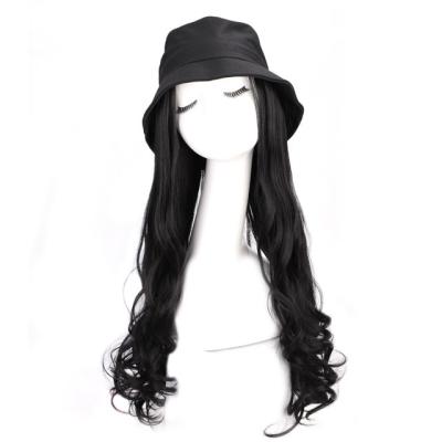 China Character Long Deep Wave Corn Perm Curl Straigh Hair Wigs Bucketl Cap With Wigs for sale