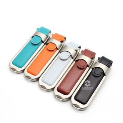 China Agriculture 100% Capacity Real Premium Leather USB Flash Drive USB 2.0 4GB 8GB 16GB 32GB Pen Drive Gift for sale