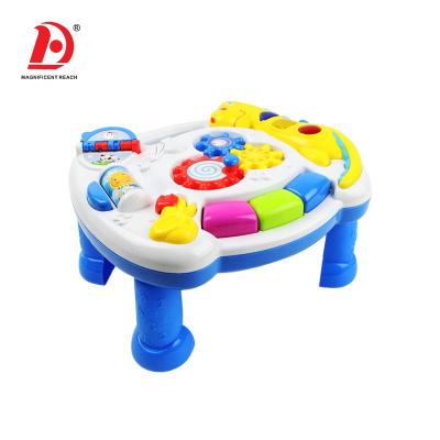 China HUADA Music Plastic Learning Educational Baby Toys Dinosaur Musical Instrument Kids Music Table Set for sale