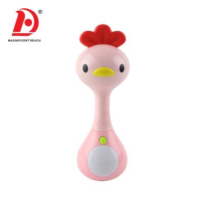 China HUADA 2021 Lovely Cartoon Shape Baby Mini Rhythm Sticks Toys Hand Music Animal Rattle With Lightweight 18.5*14.4*5cm for sale