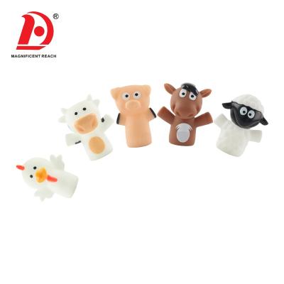 China Pretend Play Game HUADA 2021 Children Pretend Play Toy Set Animal Mini Finger Puppet Toys On Sale for sale