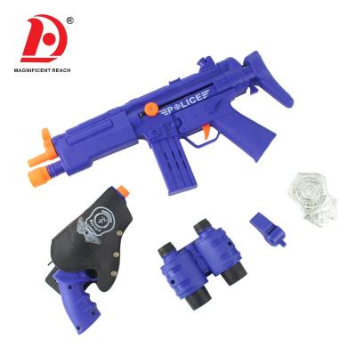 China HUADA Cheap Price Kids Pretend Play Game Battle Equipment Policeman Toys Kids Police Gun Set 40*25.8*4cm for sale